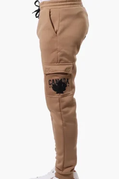 Canada Weather Gear Tie Waist Cargo Joggers - Brown