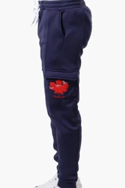 Canada Weather Gear Tie Waist Cargo Joggers - Navy