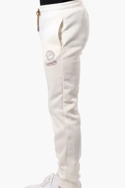 Canada Weather Gear Tie Waist Embroidered Joggers - White