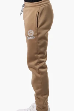 Canada Weather Gear Tie Waist Embroidered Joggers - Beige