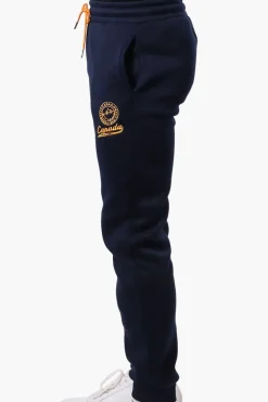 Canada Weather Gear Tie Waist Embroidered Joggers - Navy