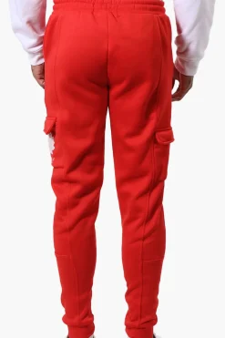 Canada Weather Gear Tie Waist Cargo Joggers - Red
