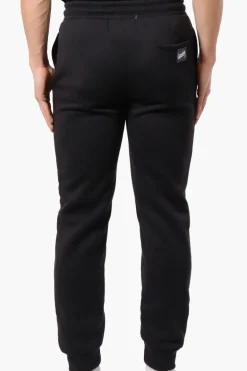 Canada Weather Gear Tie Waist Embroidered Joggers - Black