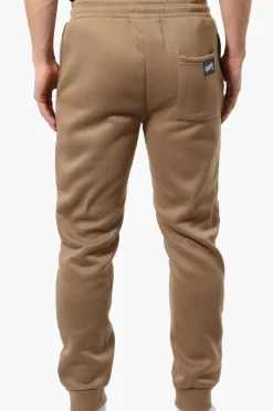 Canada Weather Gear Tie Waist Embroidered Joggers - Beige