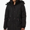 Canada Weather Gear Vegan Leather Insert Parka Jacket - Black