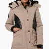 Canada Weather Gear Vegan Leather Insert Parka Jacket - Beige