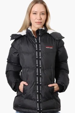 Canada Weather Gear Zip Off Sleeve Bomber Jacket - Black