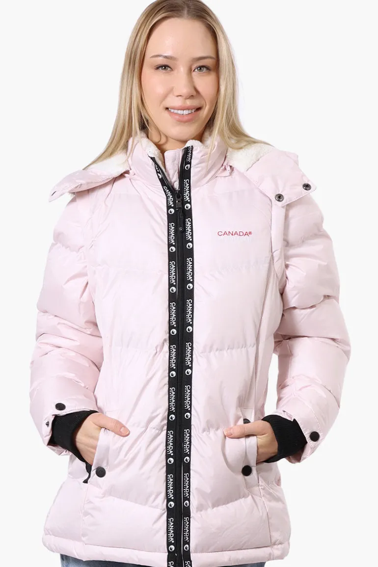 Canada Weather Gear Zip Off Sleeve Bomber Jacket - Blush