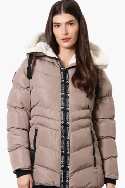Canada Weather Gear Zip Off Sleeve Bomber Jacket - Beige