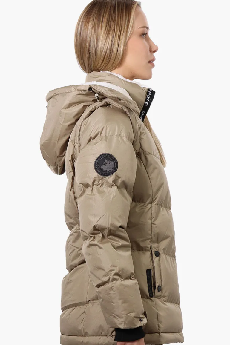 Canada Weather Gear Zip Off Sleeve Bomber Jacket - Taupe