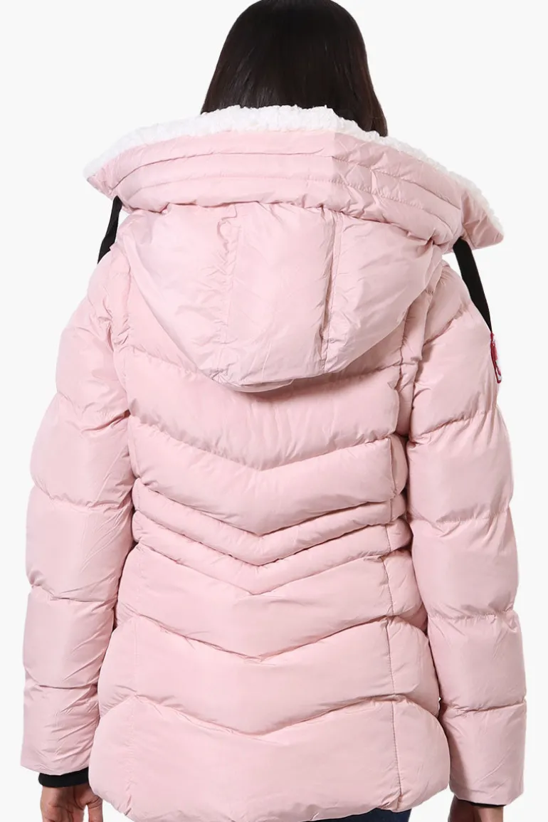 Canada Weather Gear Zip Off Sleeve Bomber Jacket - Pink