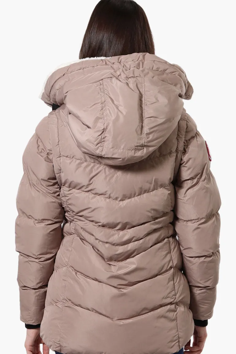 Canada Weather Gear Zip Off Sleeve Bomber Jacket - Beige