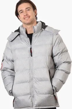 Canada Weather Gear Zip Pocket Bubble Bomber Jacket - Grey