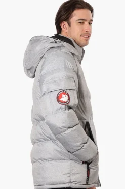 Canada Weather Gear Zip Pocket Bubble Bomber Jacket - Grey