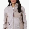 Canada Weather Gear Zip Up Chest Pocket Fleece Lightweight Jacket - Beige