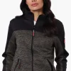 Canada Weather Gear Zip Up Sweater Fleece Lightweight Jacket - Black