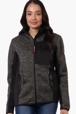 Canada Weather Gear Zip Up Chest Pocket Fleece Lightweight Jacket - Black