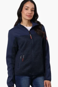 Canada Weather Gear Zip Up Sweater Fleece Lightweight Jacket - Navy