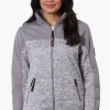 Canada Weather Gear Zip Up Sweater Fleece Lightweight Jacket - Grey