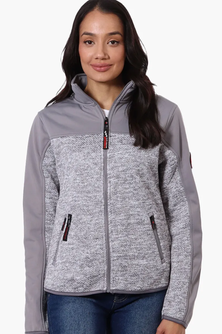 Canada Weather Gear Zip Up Sweater Fleece Lightweight Jacket - Grey