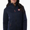 Canada Weather Gear Zip Up Sleeve Pocket Fleece Lightweight Jacket - Navy