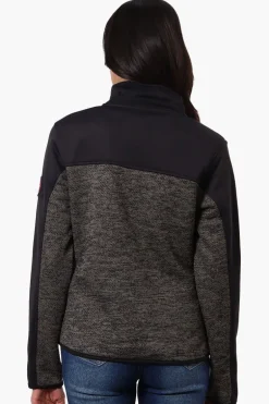 Canada Weather Gear Zip Up Sweater Fleece Lightweight Jacket - Black