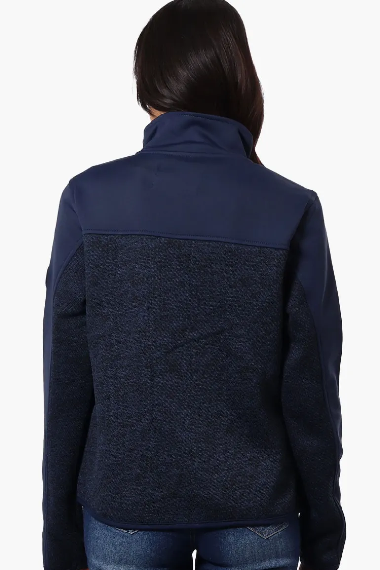 Canada Weather Gear Zip Up Sweater Fleece Lightweight Jacket - Navy