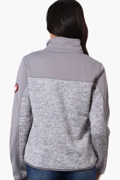 Canada Weather Gear Zip Up Sweater Fleece Lightweight Jacket - Grey