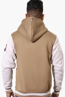 Canada Work Gear Button Up Hoodie - Camel