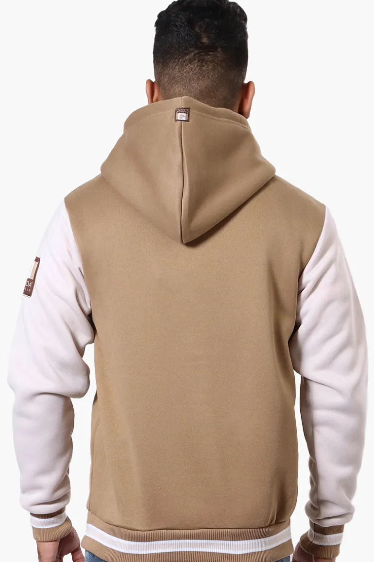 Canada Work Gear Button Up Hoodie - Camel