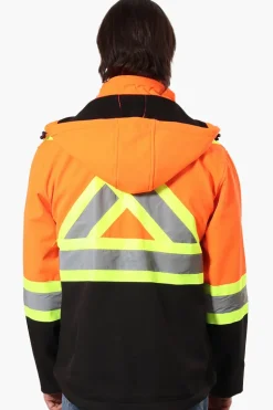 Canada Work Gear Hooded Hi-Vis Lightweight Jacket - Orange