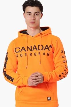 Canada Work Gear Logo Sleeve Hoodie - Orange