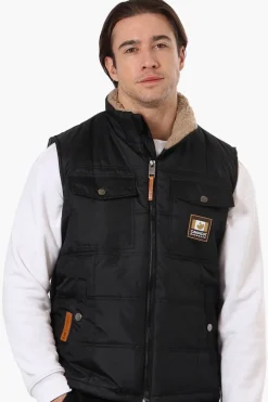Canada Work Gear Sherpa Collar Bubble Vest - Black