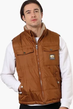 Canada Work Gear Sherpa Collar Bubble Vest - Brown