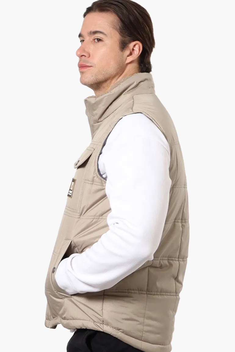 Canada Work Gear Sherpa Collar Bubble Vest - Beige