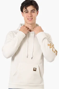 Canada Work Gear Sleeve Print Hoodie - Cream