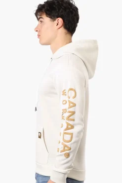 Canada Work Gear Sleeve Print Hoodie - Cream