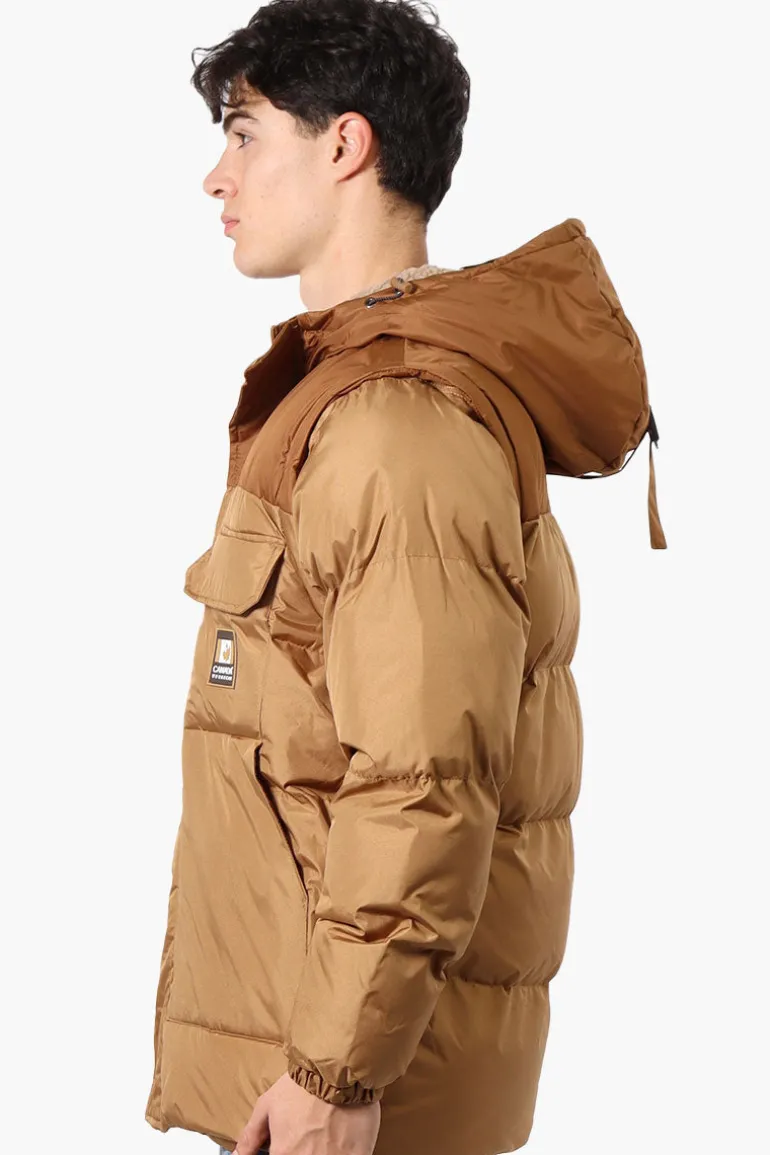 Canada Work Gear Zip Off Sleeve Parka Jacket - Brown