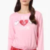 Cuddly Canuckies I'm Not For Everyone Print Pajama Top - Pink
