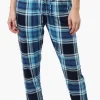 Cuddly Canuckies Plaid Jogger Pajama Pants - Blue