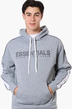 Essentials Super Triple Goose Chest Logo Hoodie - Grey