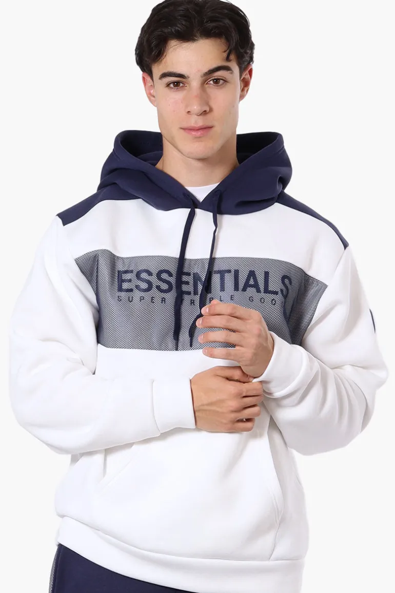 Essentials Super Triple Goose Mesh Insert Hoodie - White