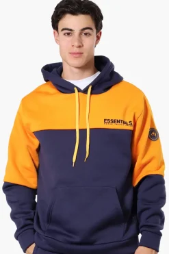 Essentials Super Triple Goose Colour Block Hoodie - Navy