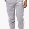 Essentials Super Triple Goose Side Stripe Tie Waist Joggers - Grey