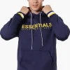 Essentials Super Triple Goose Striped Cuff Detail Hoodie - Navy