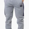 Essentials Super Triple Goose Side Stripe Tie Waist Joggers - Grey