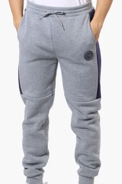 Essentials Super Triple Goose Side Stripe Tie Waist Joggers - Grey
