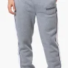 Essentials Super Triple Goose Side Stripe Tie Waist Sweatpants - Grey