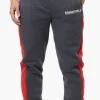 Essentials Super Triple Goose Side Stripe Tie Waist Joggers - Grey