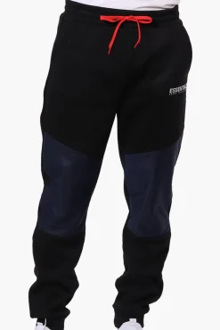 Essentials Super Triple Goose Mesh Insert Tie Waist Joggers - Black